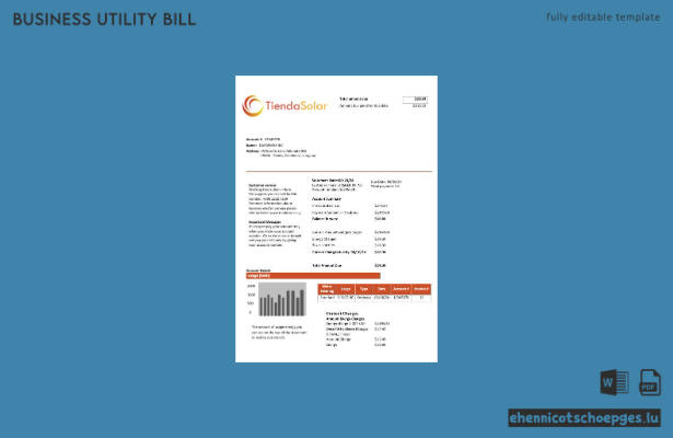 Beispielrechnung für Energiekosten des Unternehmens von TiendaSolar in Uruguay (Vorschau)